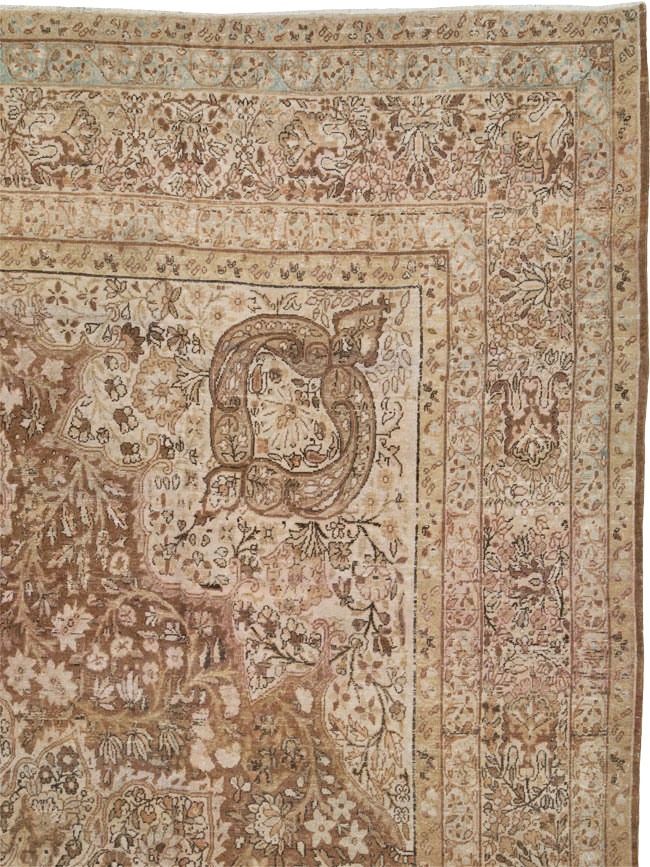 Antique Persian Lavar Kerman Carpet, No.23050 - Staging