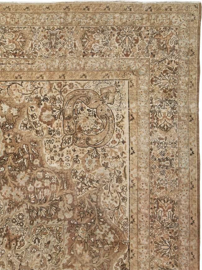 Antique Persian Lavar Kerman Carpet, No.23050 - Staging