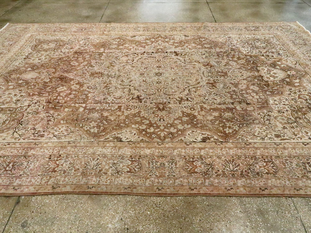 Antique Persian Lavar Kerman Carpet, No.23050 - Staging