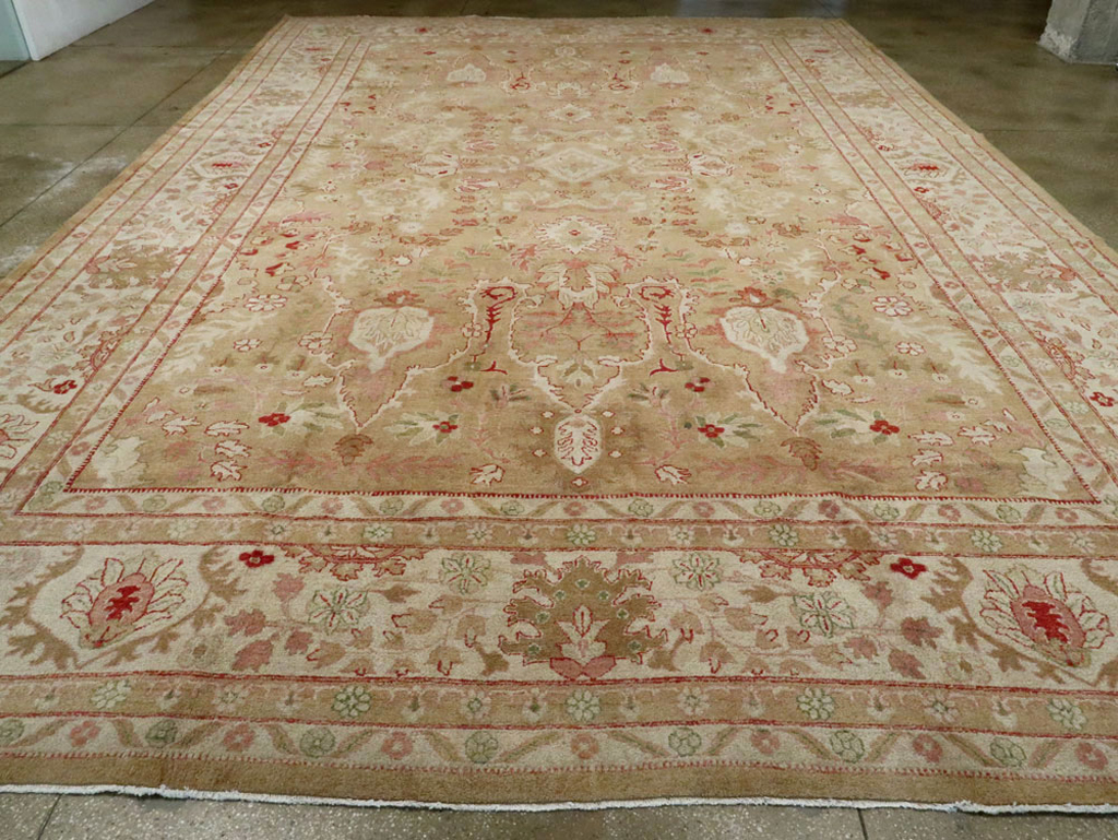 Antique Indian Agra Carpet, No.23054 - Staging