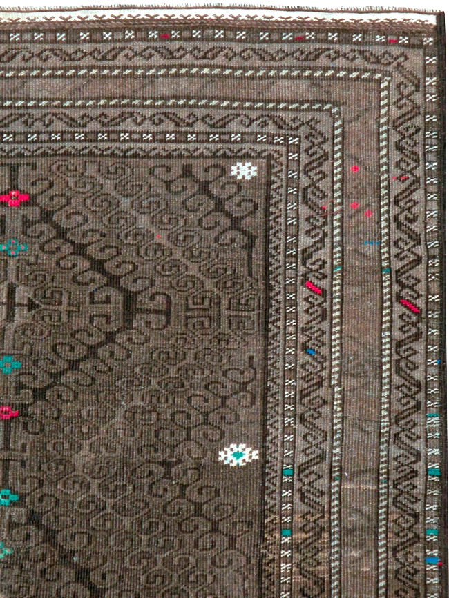 Vintage Persian Baluch Rug, No.23061 - Staging