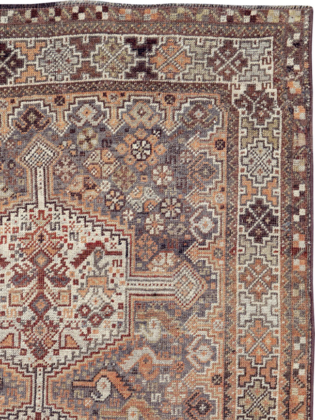 Antique Persian Shiraz Rug, No.23063 - Staging