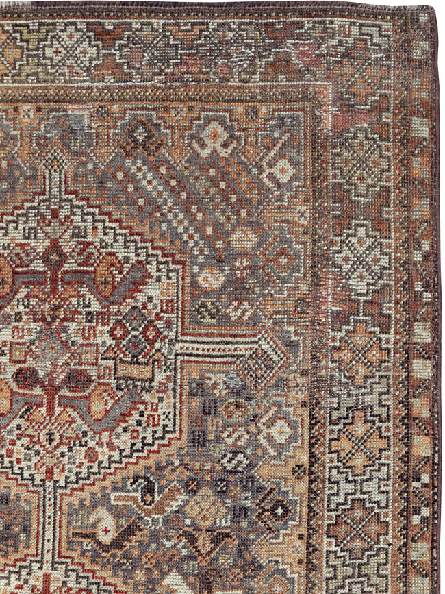Antique Persian Shiraz Rug, No.23063 - Staging