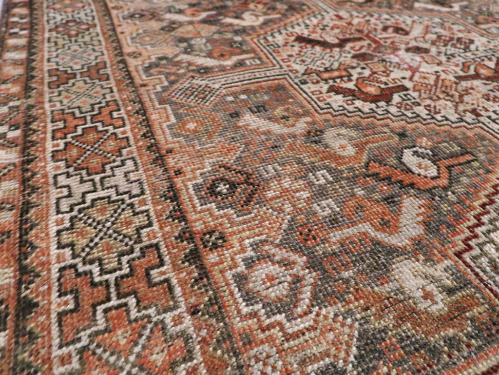 Antique Persian Shiraz Rug, No.23063 - Staging