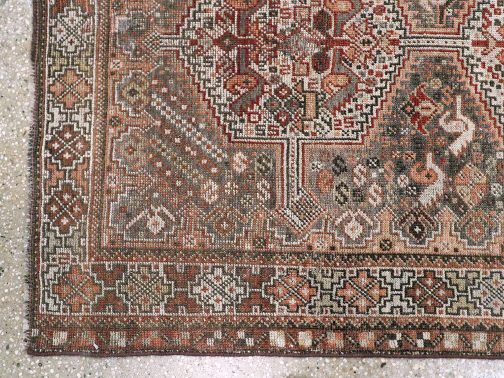 Antique Persian Shiraz Rug, No.23063 - Staging