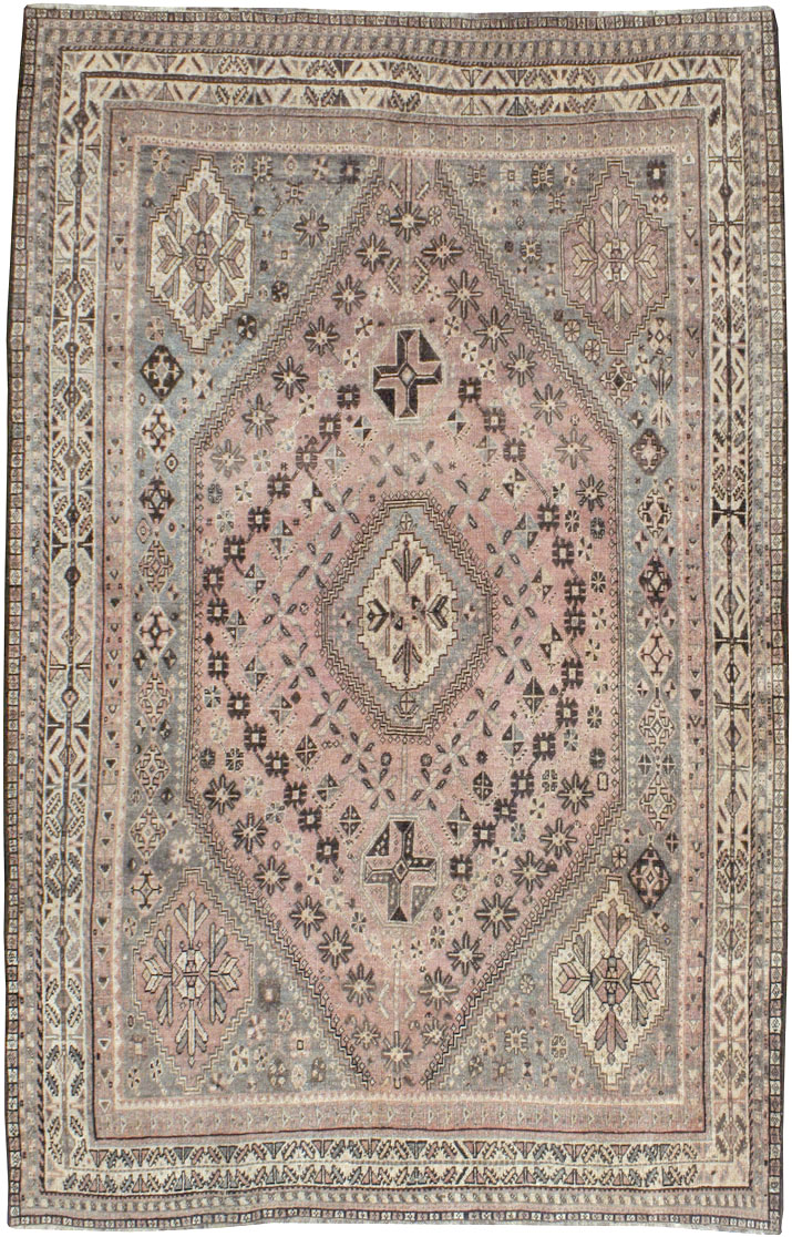 Antique Persian Shiraz Rug, No.23064 - Staging