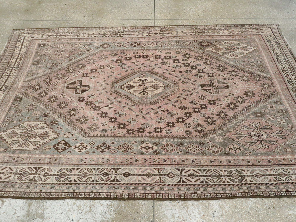 Antique Persian Shiraz Rug, No.23064 - Staging