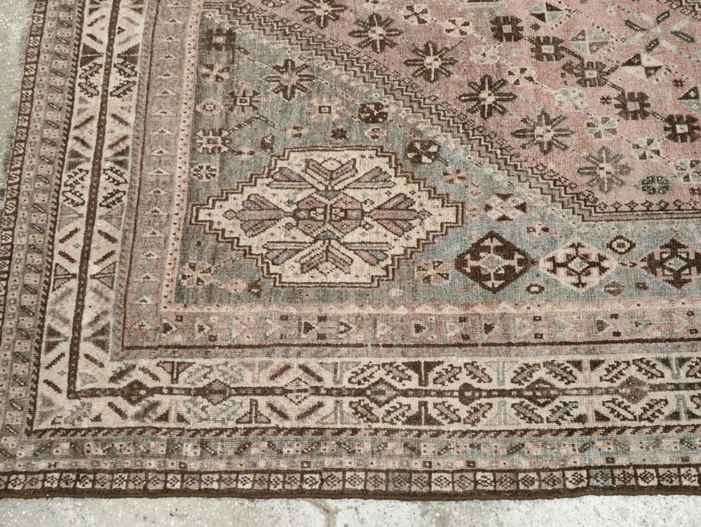 Antique Persian Shiraz Rug, No.23064 - Staging