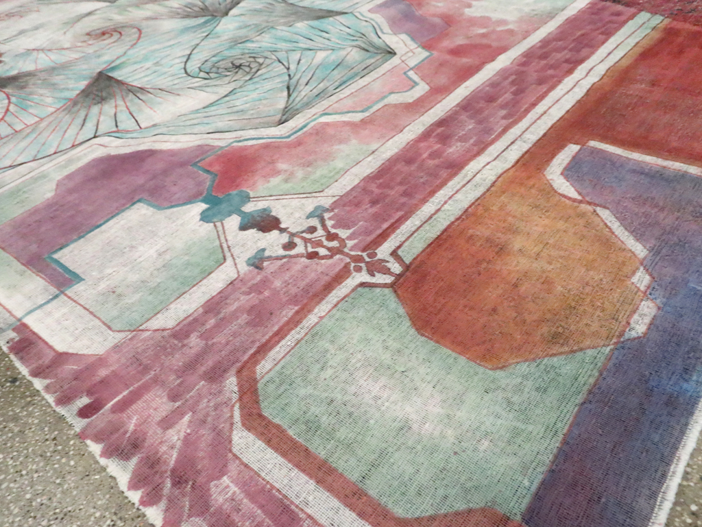 Vintage Persian Tabriz Carpet, No.23067 - Staging