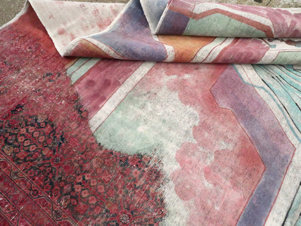 Vintage Persian Tabriz Carpet, No.23067 - Staging