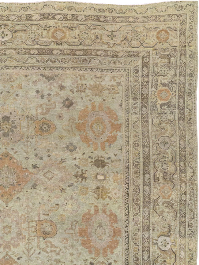 Antique Persian Mahal Oversize Carpet, No.23071 - Staging