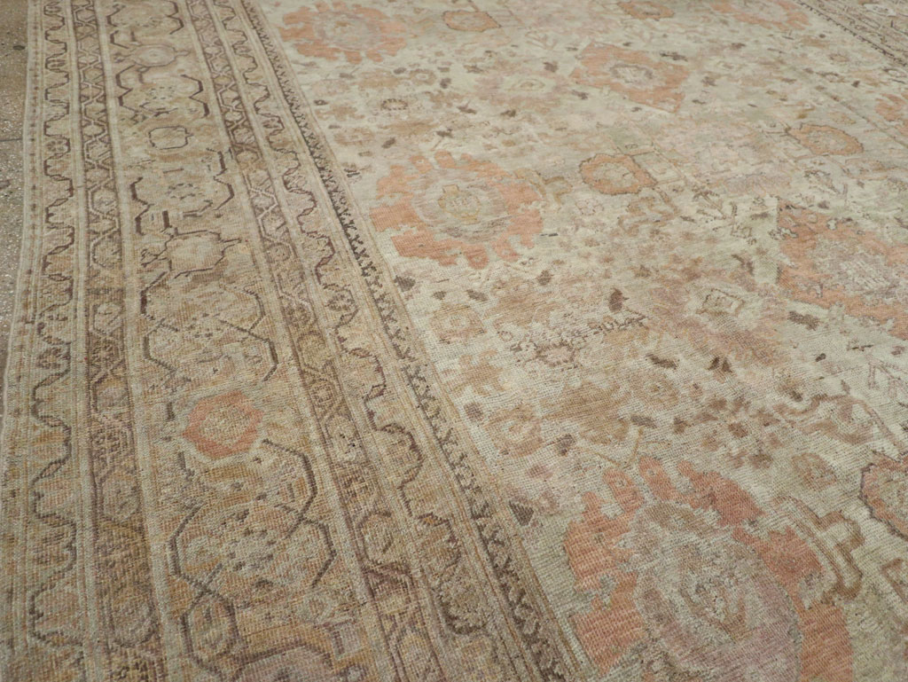 Antique Persian Mahal Oversize Carpet, No.23071 - Staging