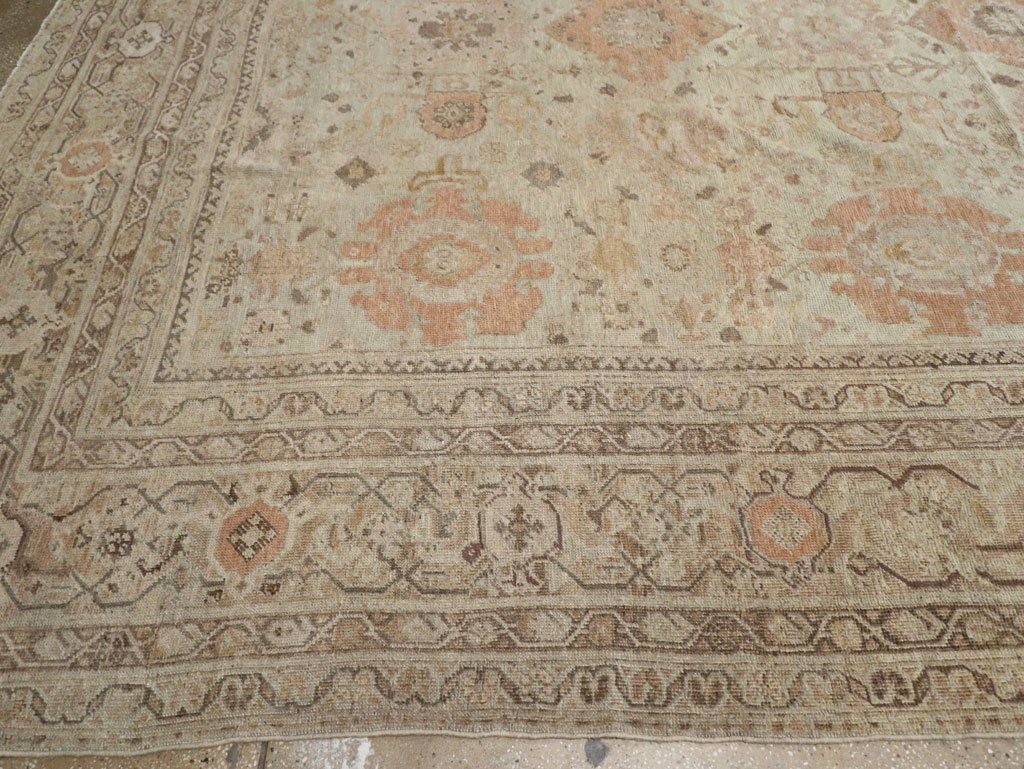 Antique Persian Mahal Oversize Carpet, No.23071 - Staging