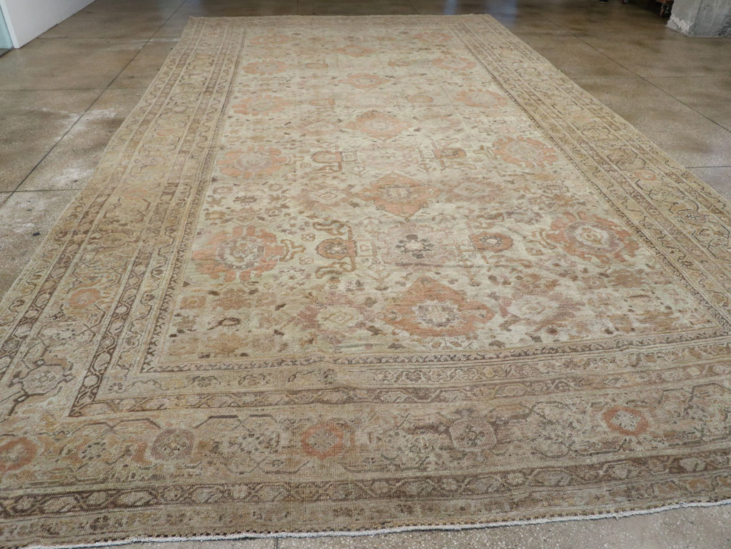 Antique Persian Mahal Oversize Carpet, No.23071 - Staging