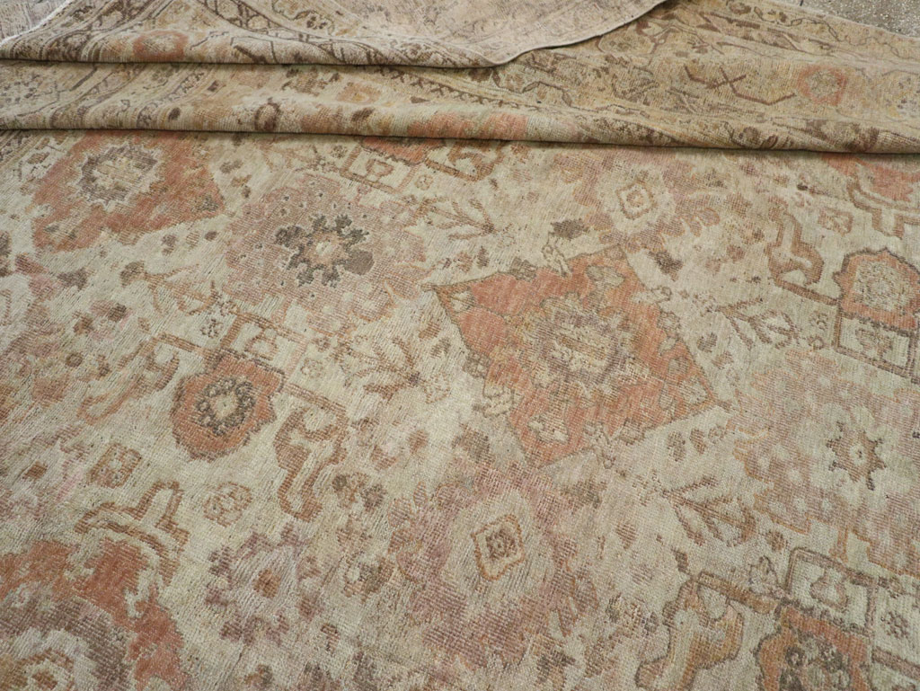 Antique Persian Mahal Oversize Carpet, No.23071 - Staging