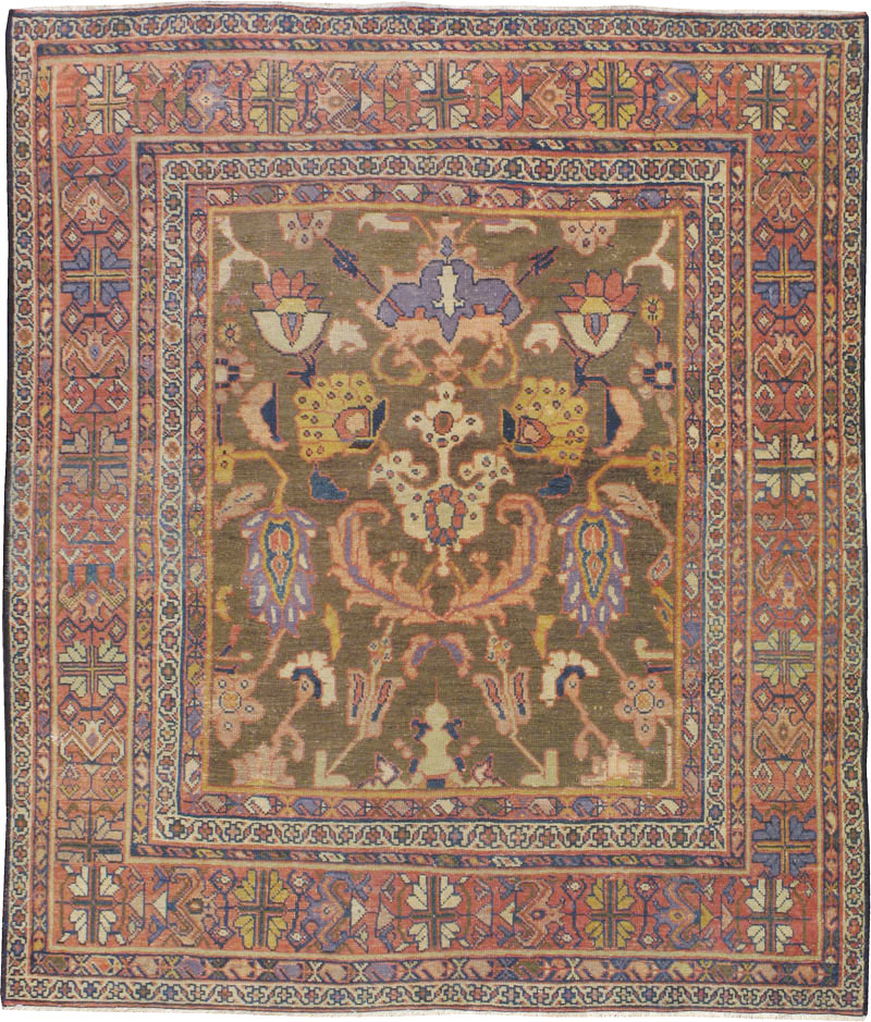 Antique Persian Mahal Carpet, No.23079 - Staging