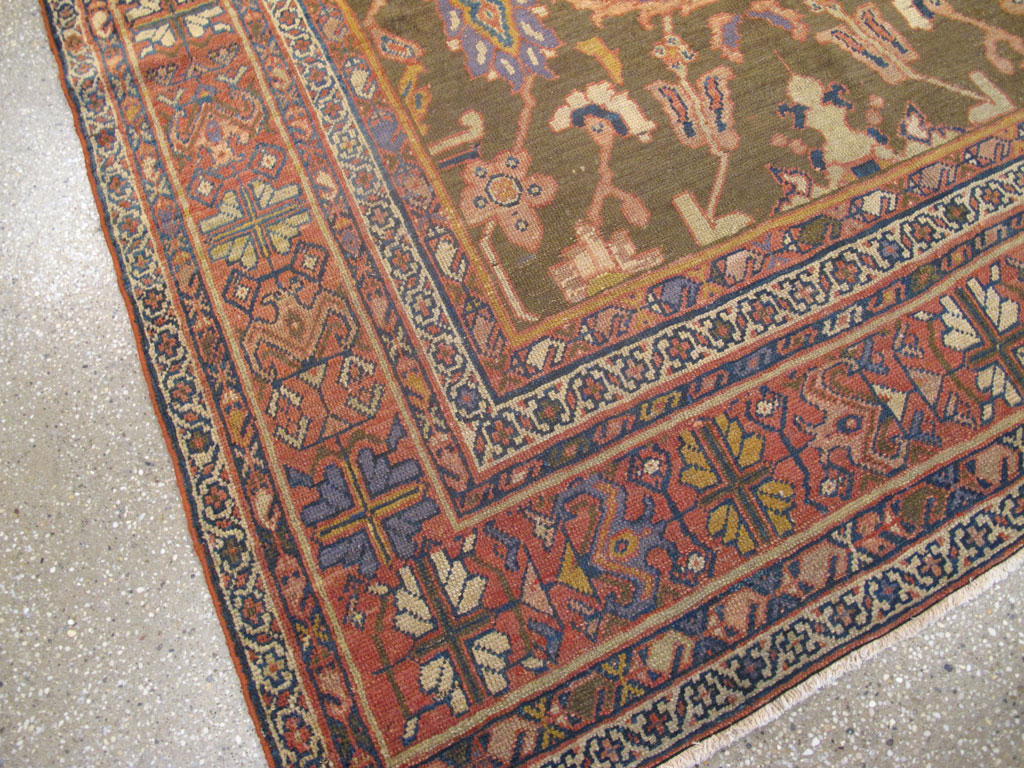 Antique Persian Mahal Carpet, No.23079 - Staging