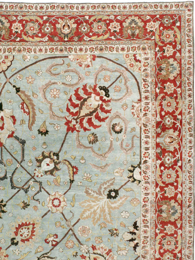 Antique Persian Tabriz Carpet, No.23099 - Staging