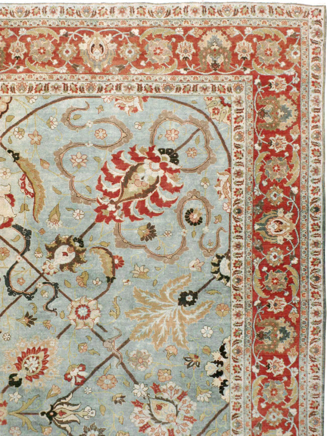 Antique Persian Tabriz Carpet, No.23099 - Staging