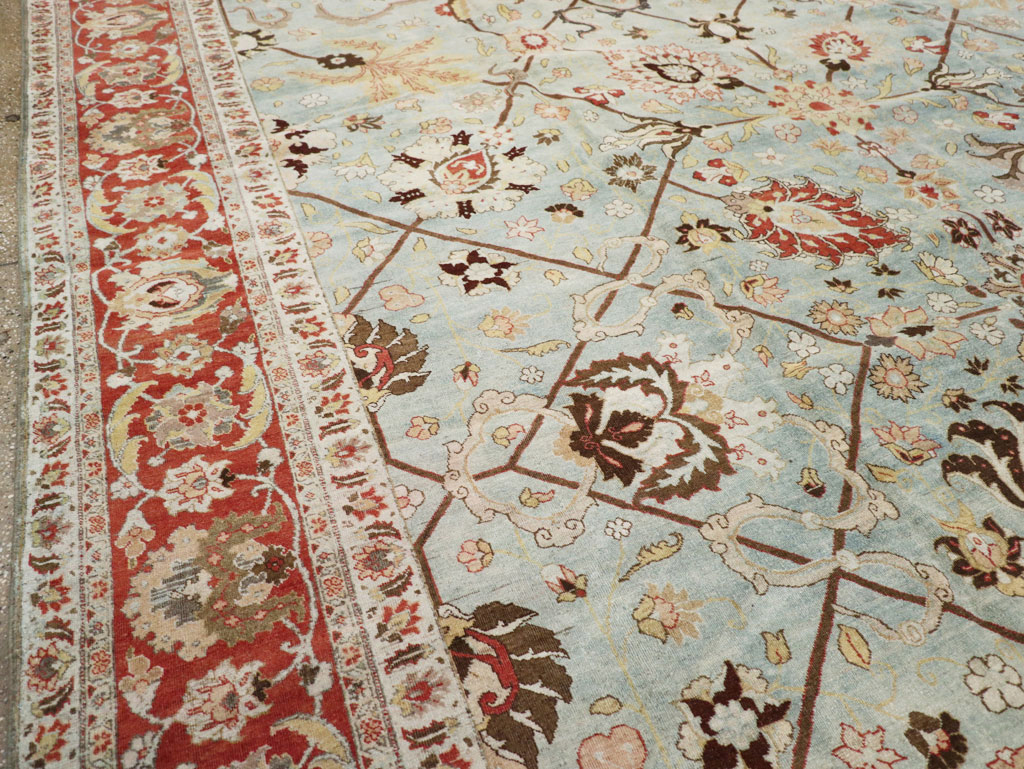 Antique Persian Tabriz Carpet, No.23099 - Staging