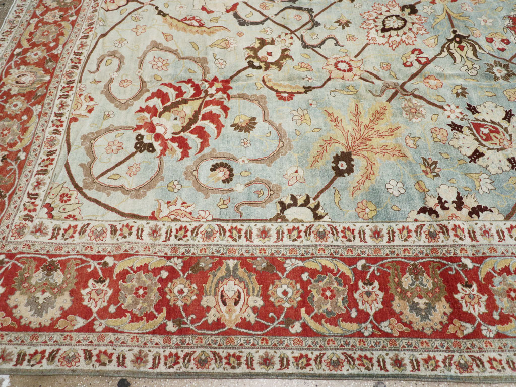 Antique Persian Tabriz Carpet, No.23099 - Staging