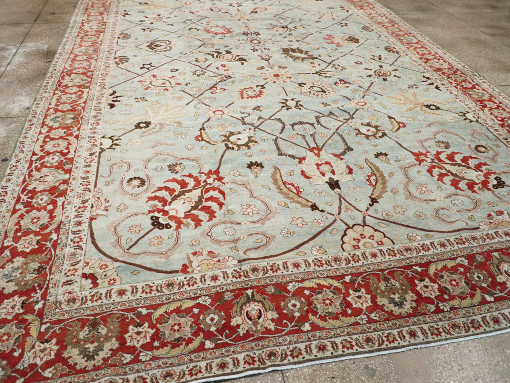 Antique Persian Tabriz Carpet, No.23099 - Staging