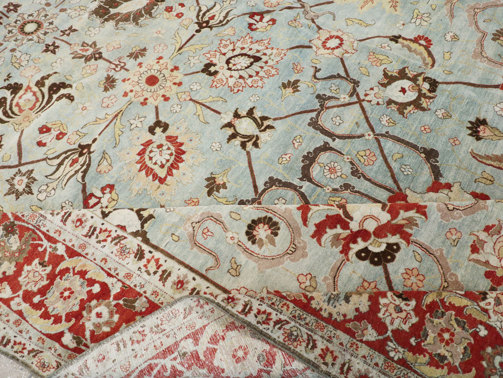 Antique Persian Tabriz Carpet, No.23099 - Staging