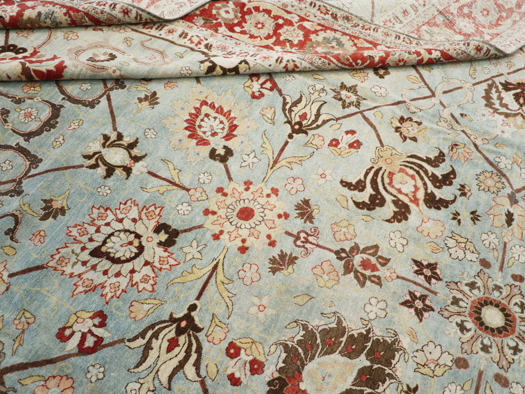 Antique Persian Tabriz Carpet, No.23099 - Staging