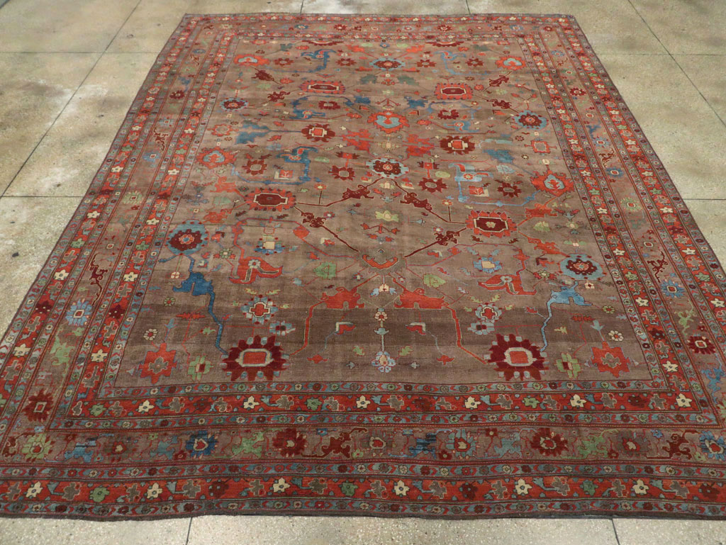 Antique Persian Kurd Bidjar Room Size Carpet, No.23100 - Staging