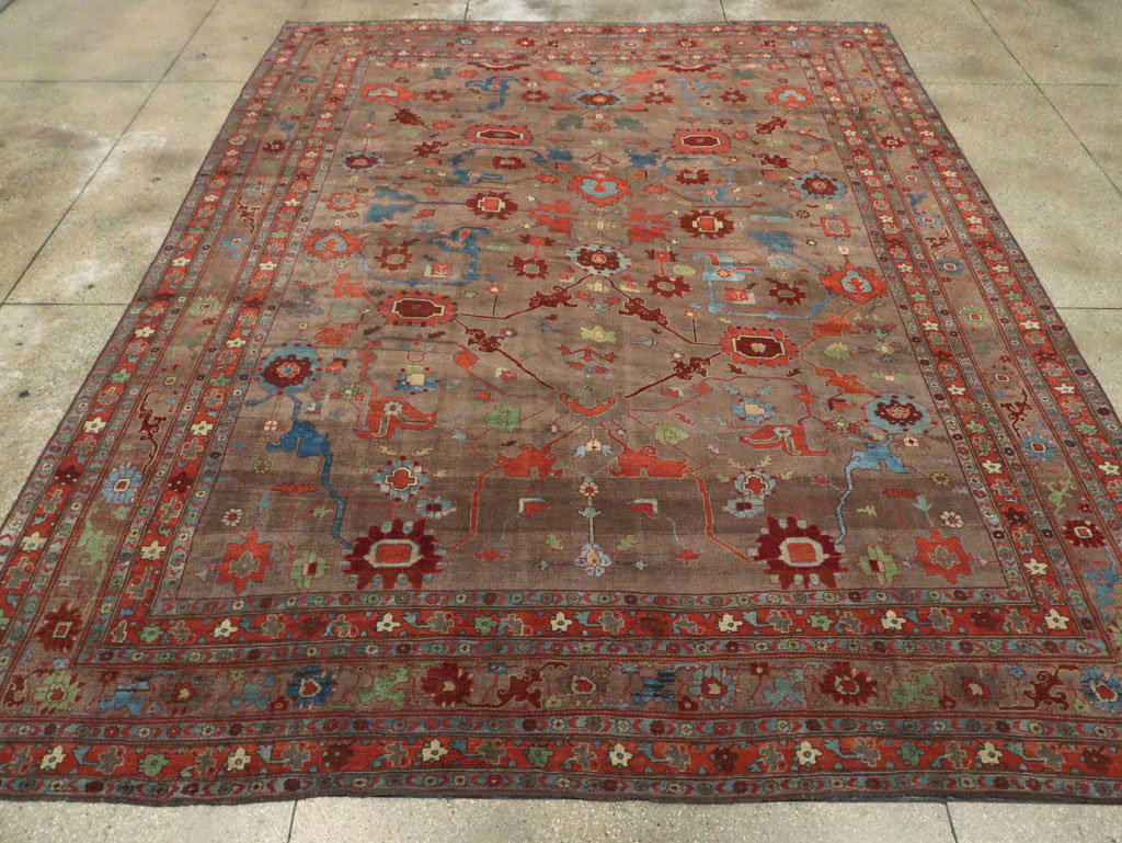 Antique Persian Kurd Bidjar Room Size Carpet, No.23100 - Staging