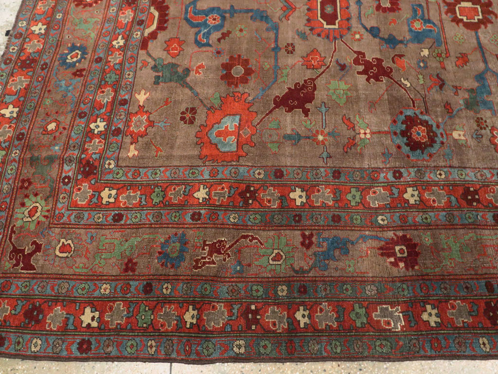 Antique Persian Kurd Bidjar Room Size Carpet, No.23100 - Staging
