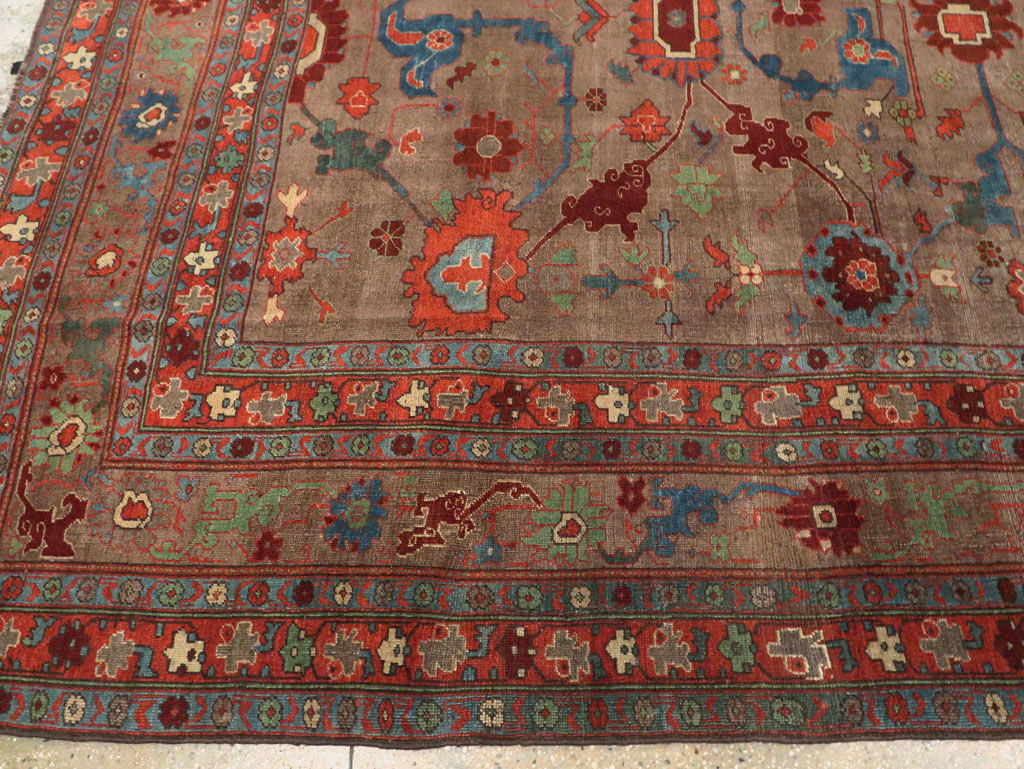 Antique Persian Kurd Bidjar Room Size Carpet, No.23100 - Staging