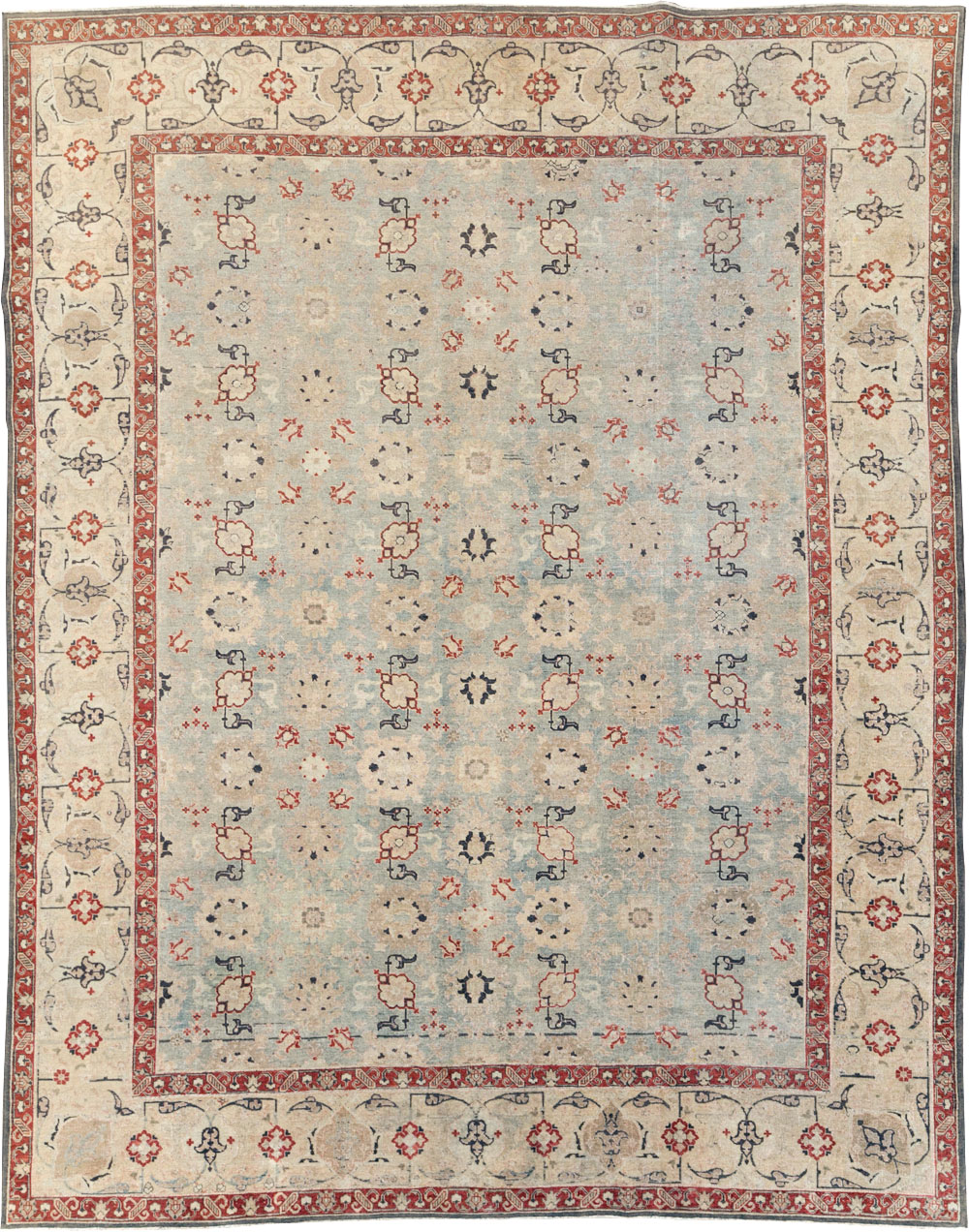 Vintage Persian Tabriz Rug, No.23108 - Staging