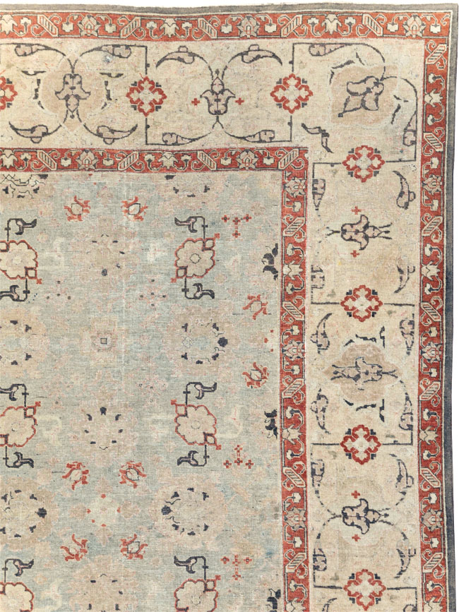 Vintage Persian Tabriz Rug, No.23108 - Staging