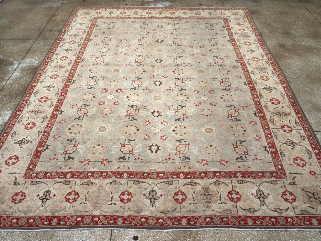 Vintage Persian Tabriz Rug, No.23108 - Staging