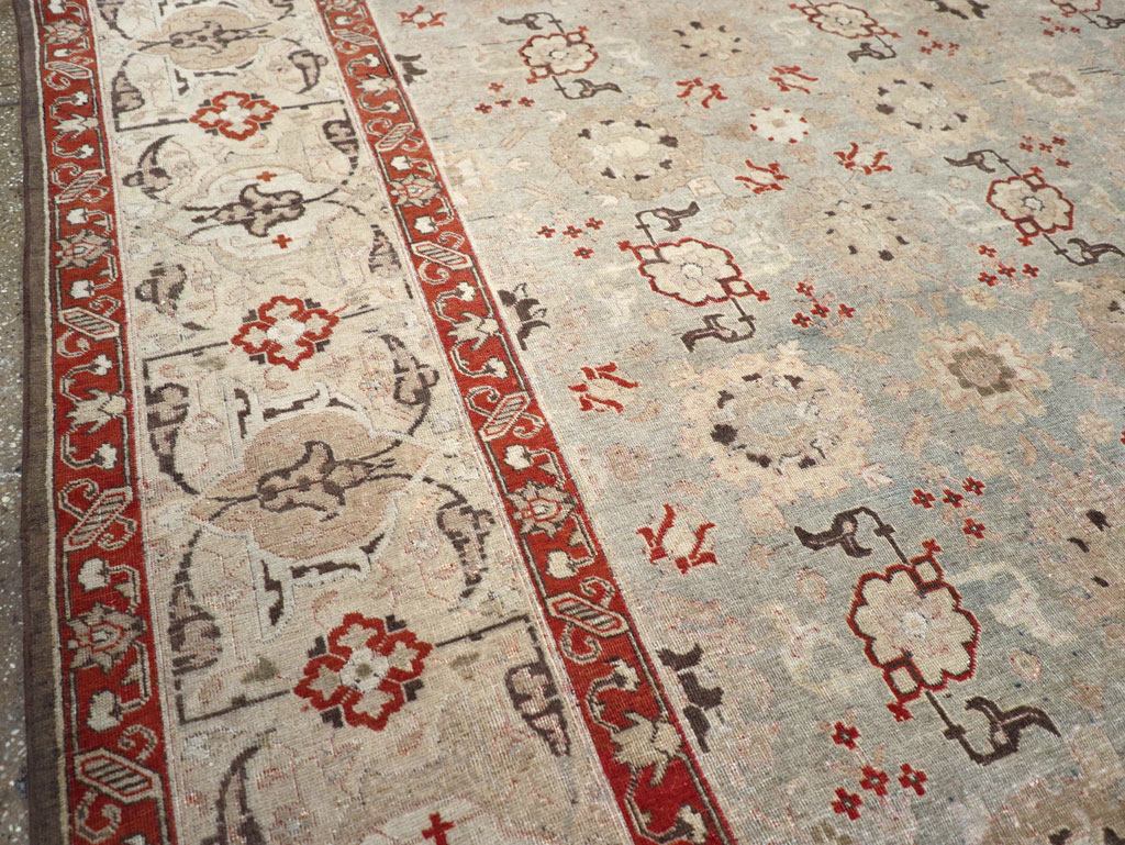 Vintage Persian Tabriz Rug, No.23108 - Staging