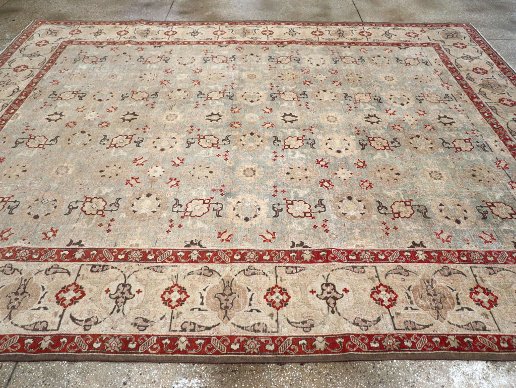 Vintage Persian Tabriz Rug, No.23108 - Staging
