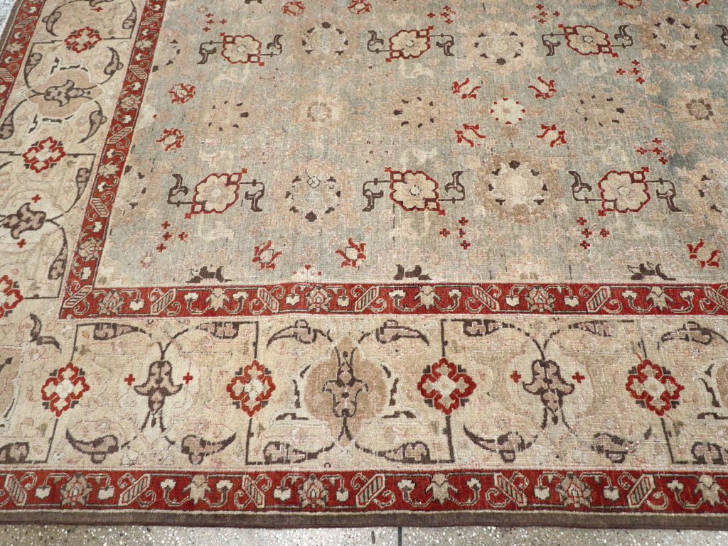 Vintage Persian Tabriz Rug, No.23108 - Staging