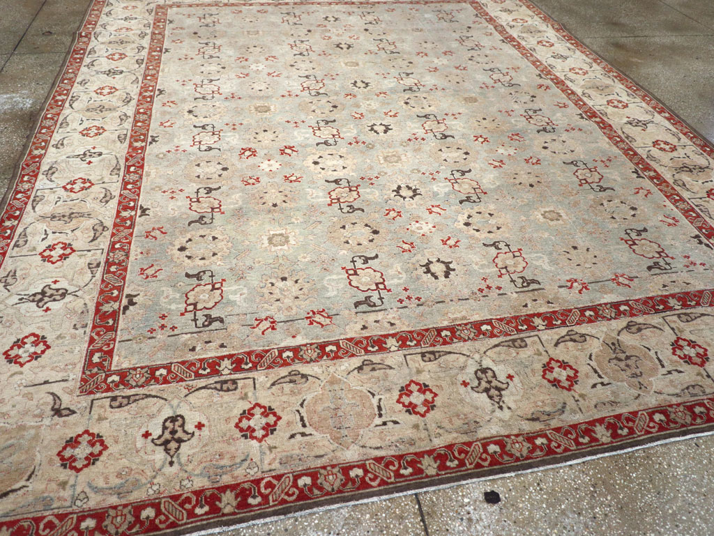 Vintage Persian Tabriz Rug, No.23108 - Staging