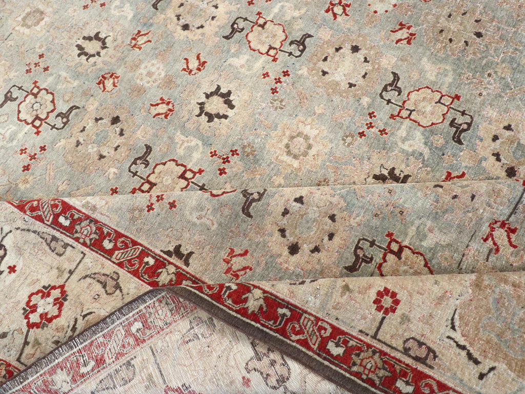 Vintage Persian Tabriz Rug, No.23108 - Staging