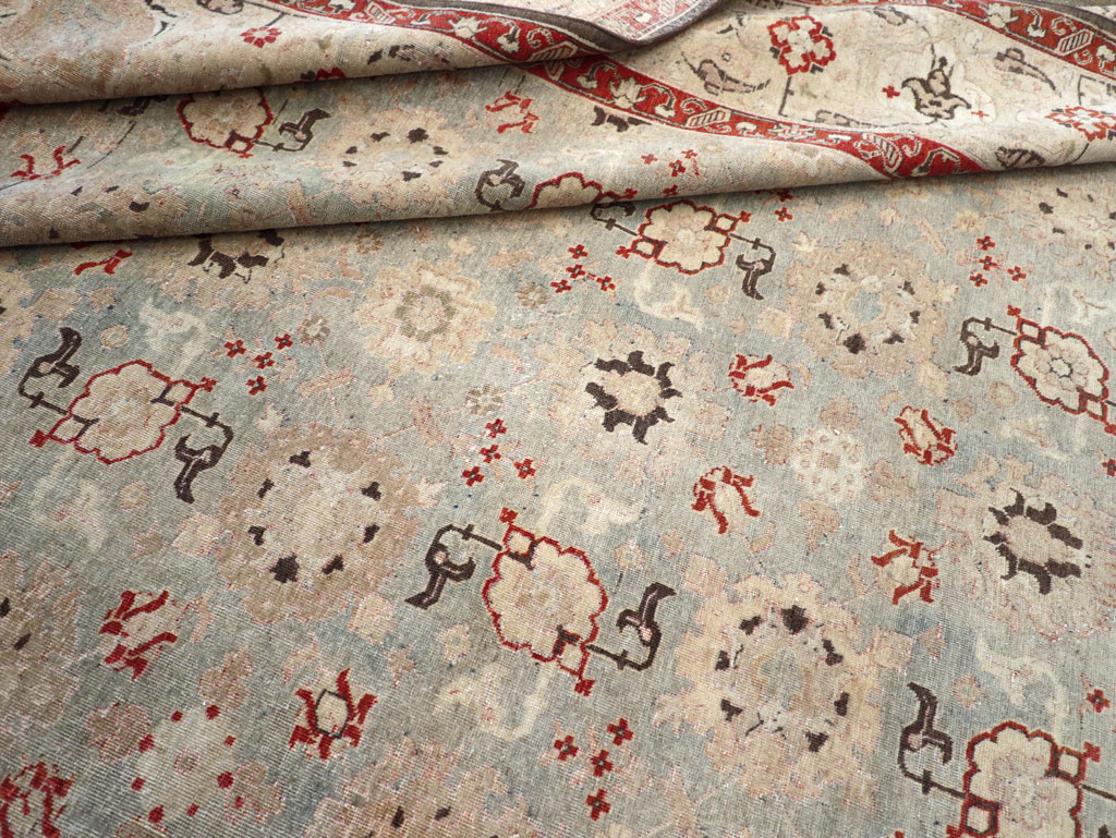 Vintage Persian Tabriz Rug, No.23108 - Staging