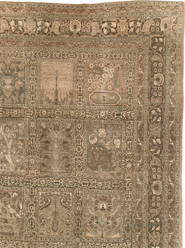 Antique Persian Tabriz Large Carpet, No.23112 - Staging