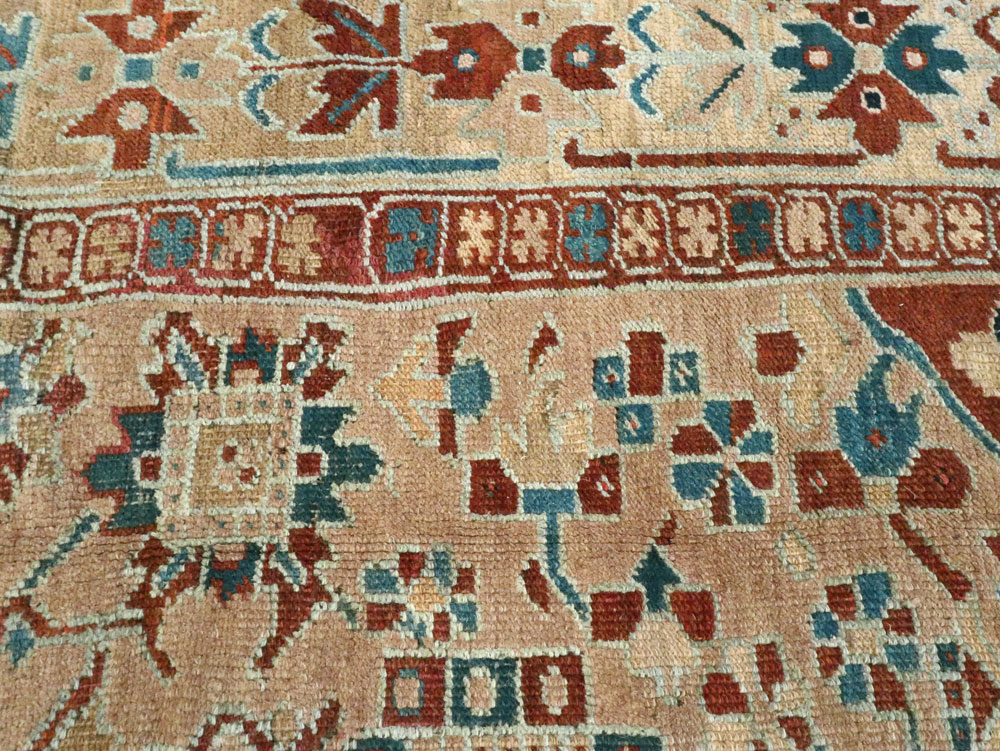 Antique Persian Heriz Square Carpet, No.23118 - Staging