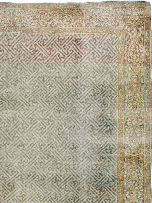 Antique Indian Lahore Carpet, No.23122 - Staging