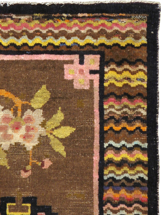 Vintage Turkestan Tibetan Rug, No.23124 - Staging