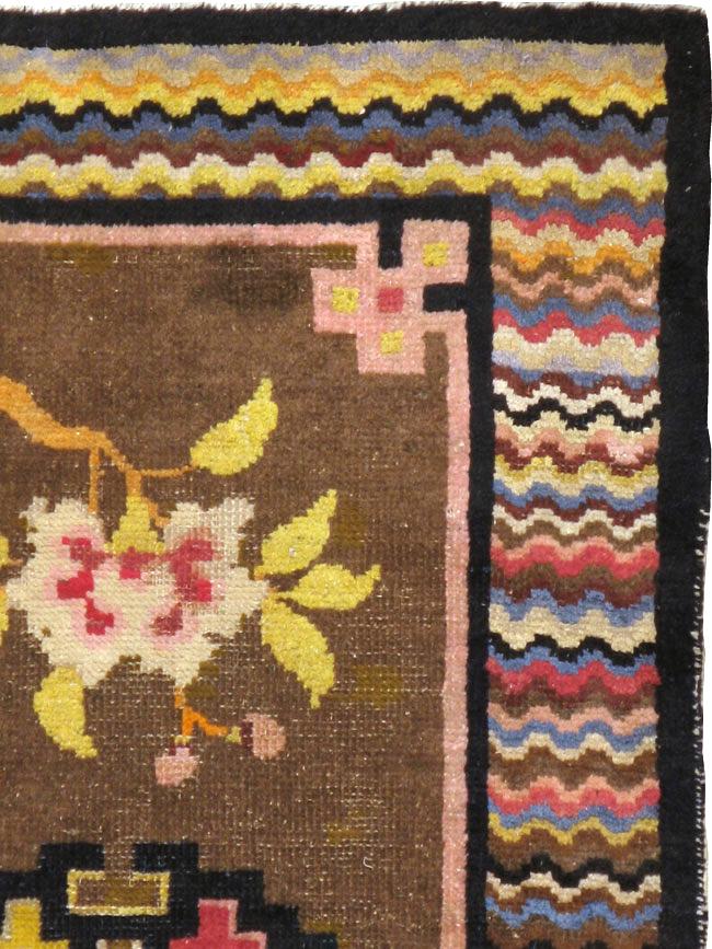 Vintage Turkestan Tibetan Rug, No.23124 - Staging