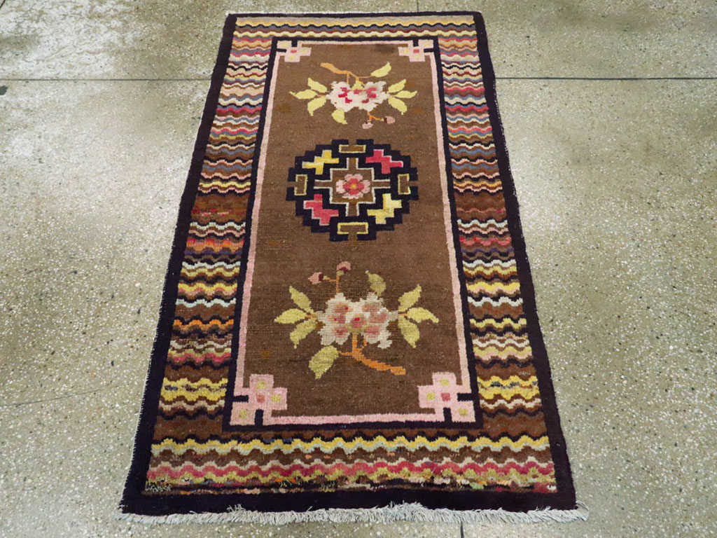 Vintage Turkestan Tibetan Rug, No.23124 - Staging