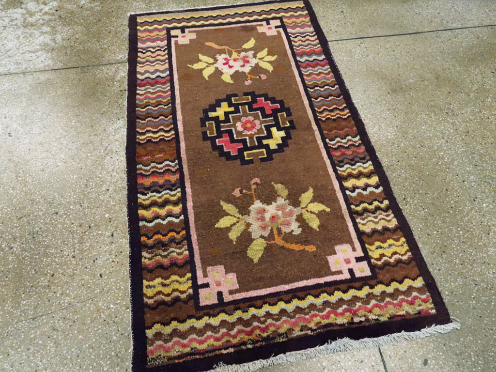 Vintage Turkestan Tibetan Rug, No.23124 - Staging