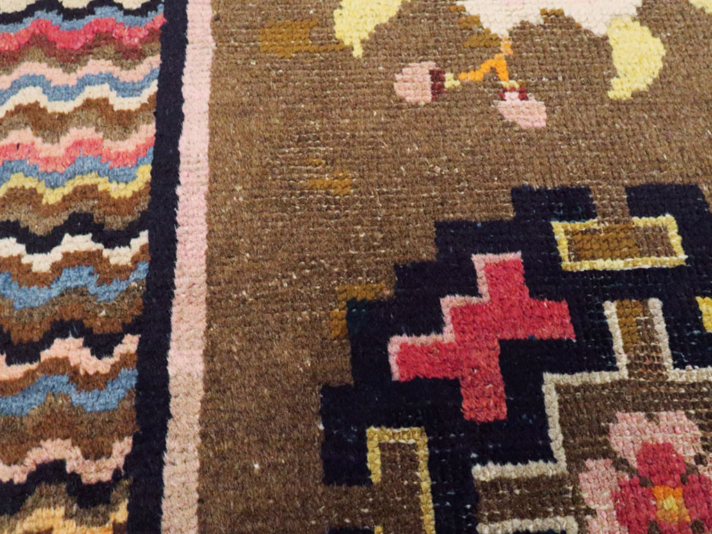 Vintage Turkestan Tibetan Rug, No.23124 - Staging