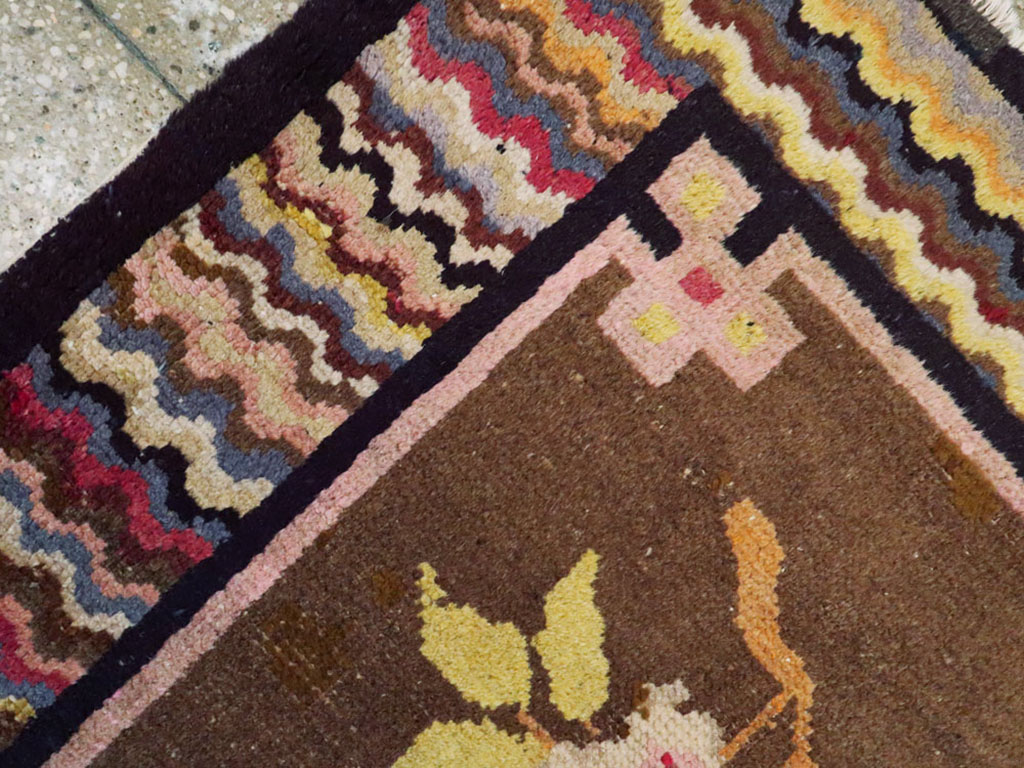 Vintage Turkestan Tibetan Rug, No.23124 - Staging